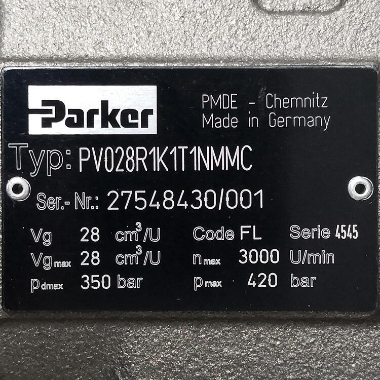 PV028R1K1T1NMMC # Parker//派克，液压泵，齿轮泵，叶片泵