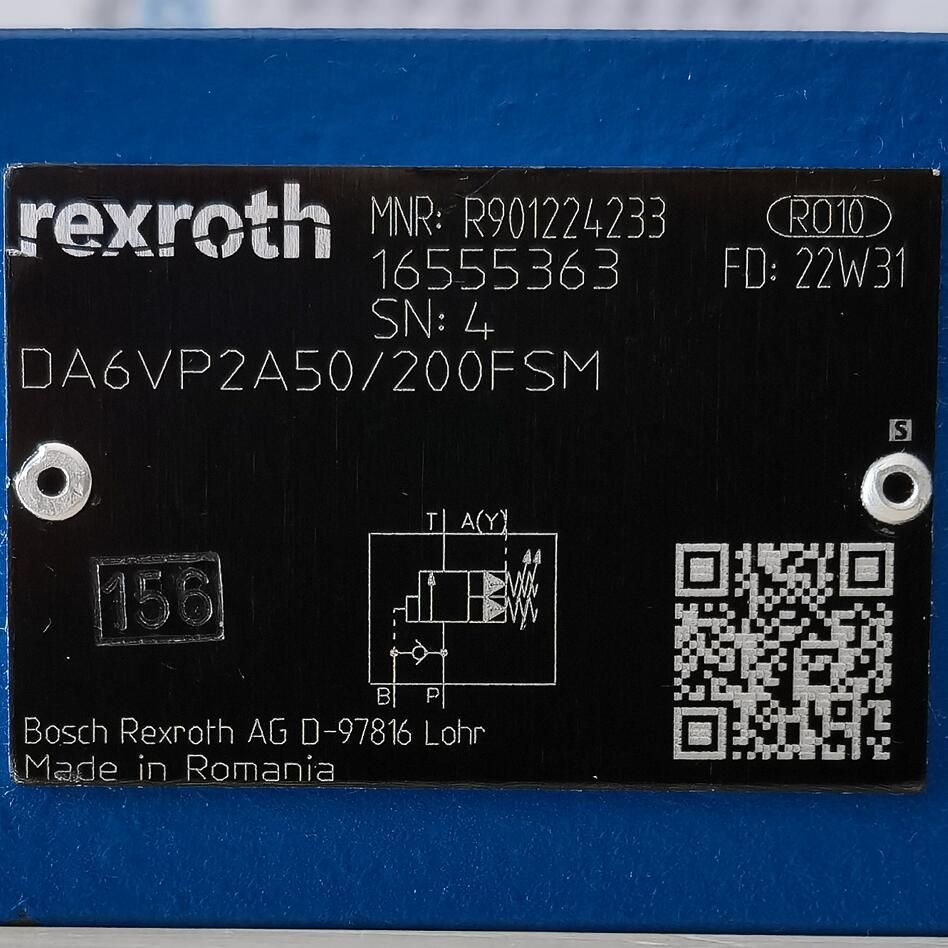 R901224233  DA6VP2A-50/200FSM  Rexroth//力士乐液压阀