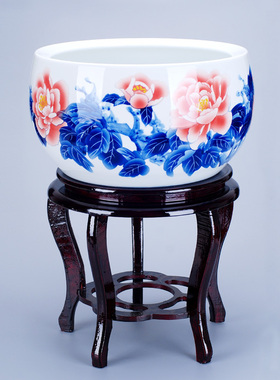 极速高脚瓷器花瓶木底座各种摆件花盆盆景鱼缸底座中花架