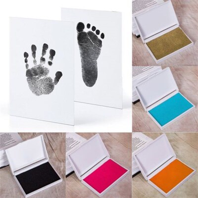 极速2020 Baby Handprint Footprint Pad Imprint Hand Inkpad Wa