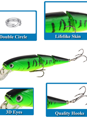 1PCS Wobblers Fishing Lure Multi-section Hard Bait110mm 15g