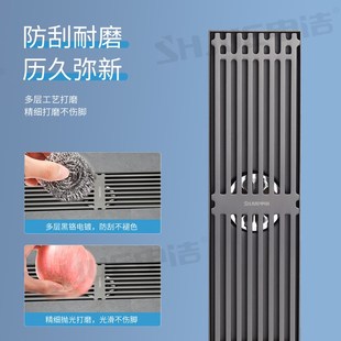 枪灰不锈钢防臭防返虫地漏家用厨房阳H台卫生间通用大排量下水地