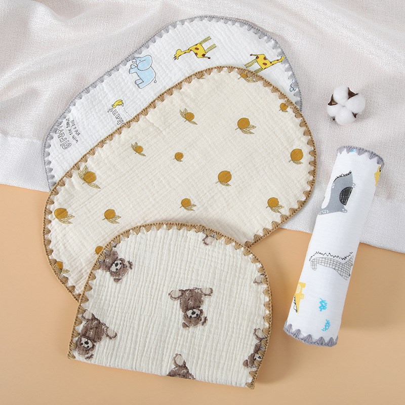 新生儿云片枕头10层棉纱布定型枕婴儿平枕M新生儿宝宝小枕巾防吐