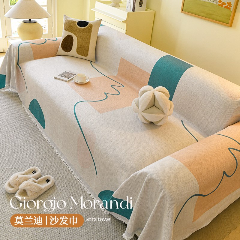 雪尼尔沙发套罩全包四季通用202B5新款防滑沙发巾盖布坐垫子防猫
