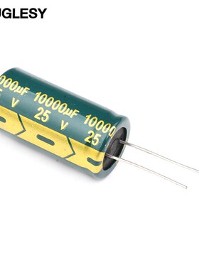 10000UF 绿色高频低阻 25V直插铝优质电解电容 体积18*35mm