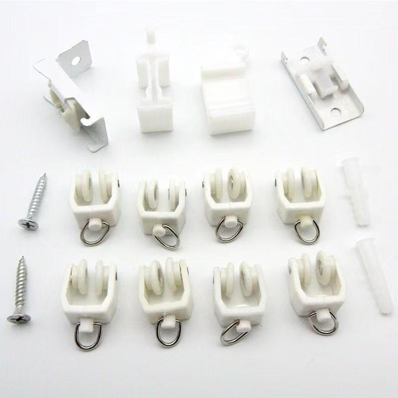 窗帘轨道飘窗跑道阳台nU型L拐弯滑槽浴室滑轮滑道顶装侧装弯曲导