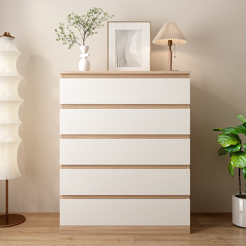 奶油风八斗柜简约现代储物柜五斗柜卧室客厅抽屉式收纳Z柜极简柜