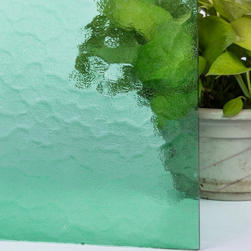 水波纹超白油画艺术玻璃隔断屏风客厅玄关半墙卫生间门窗钢化定制