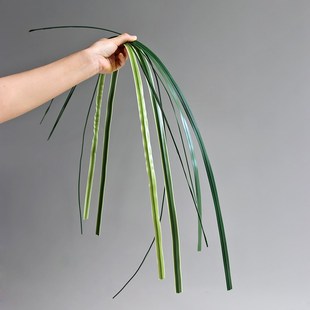 仿真钢草剑叶细扁叶线条花艺插花造型线条室内装饰花材