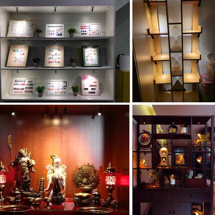 led迷你明装12V24V小射灯酒柜格子柜货架橱窗珠宝柜台灯1W聚光灯