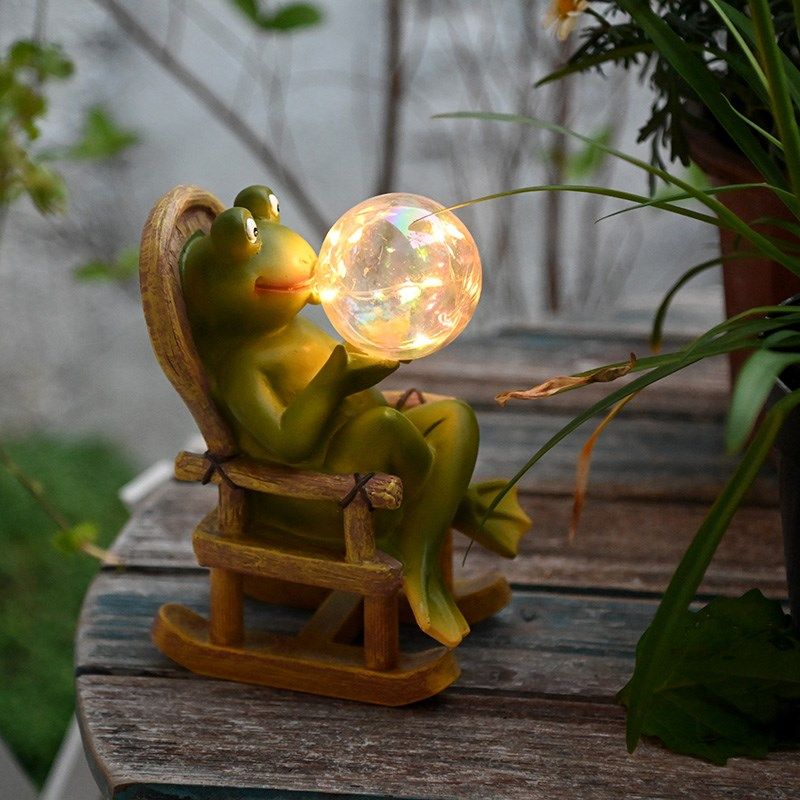 创意卡通青蛙太阳能灯摆件庭院阳台造景办公室桌面树脂动物工艺品,家居饰品,户外/庭院摆件,淘宝优惠券,粉丝福利购,淘宝优惠卷