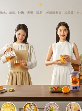 Dava养生壶小型办公室一人多功能家用煎煮花茶烧水壶mini