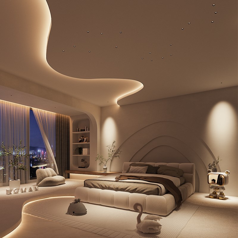 迷你小射灯3wh嵌入式可调角度30开孔40满天星聚焦高显深防眩天花