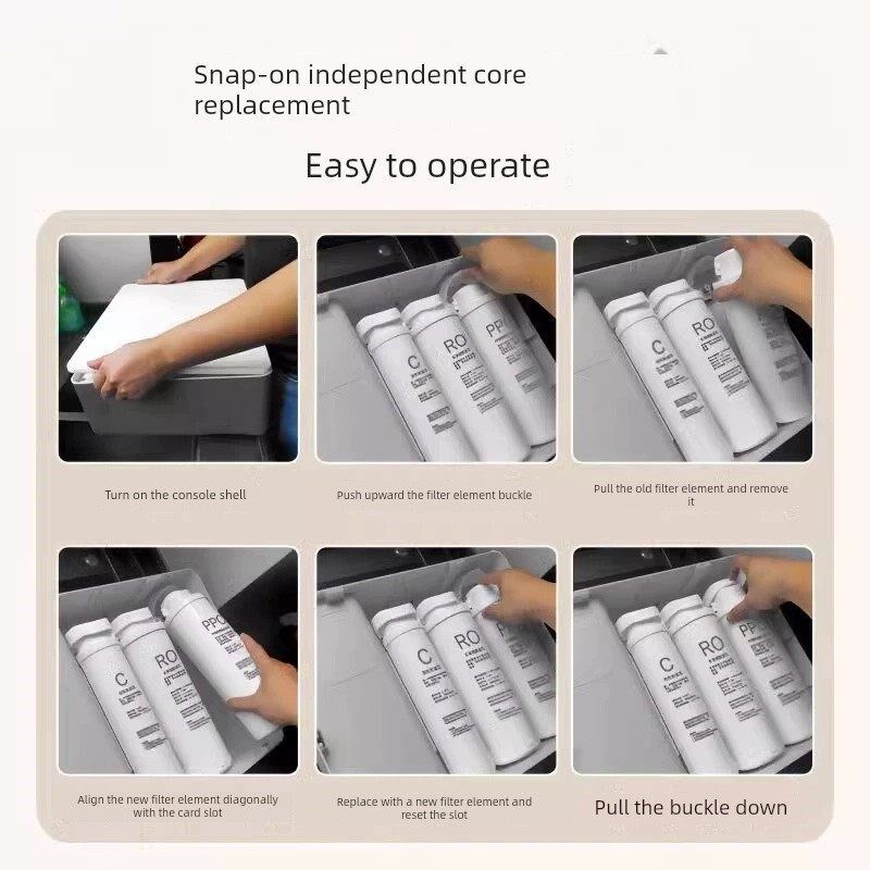 适配安吉尔J3458-ROC60家用反渗透净水器PPC/RO膜/C2全套滤芯301