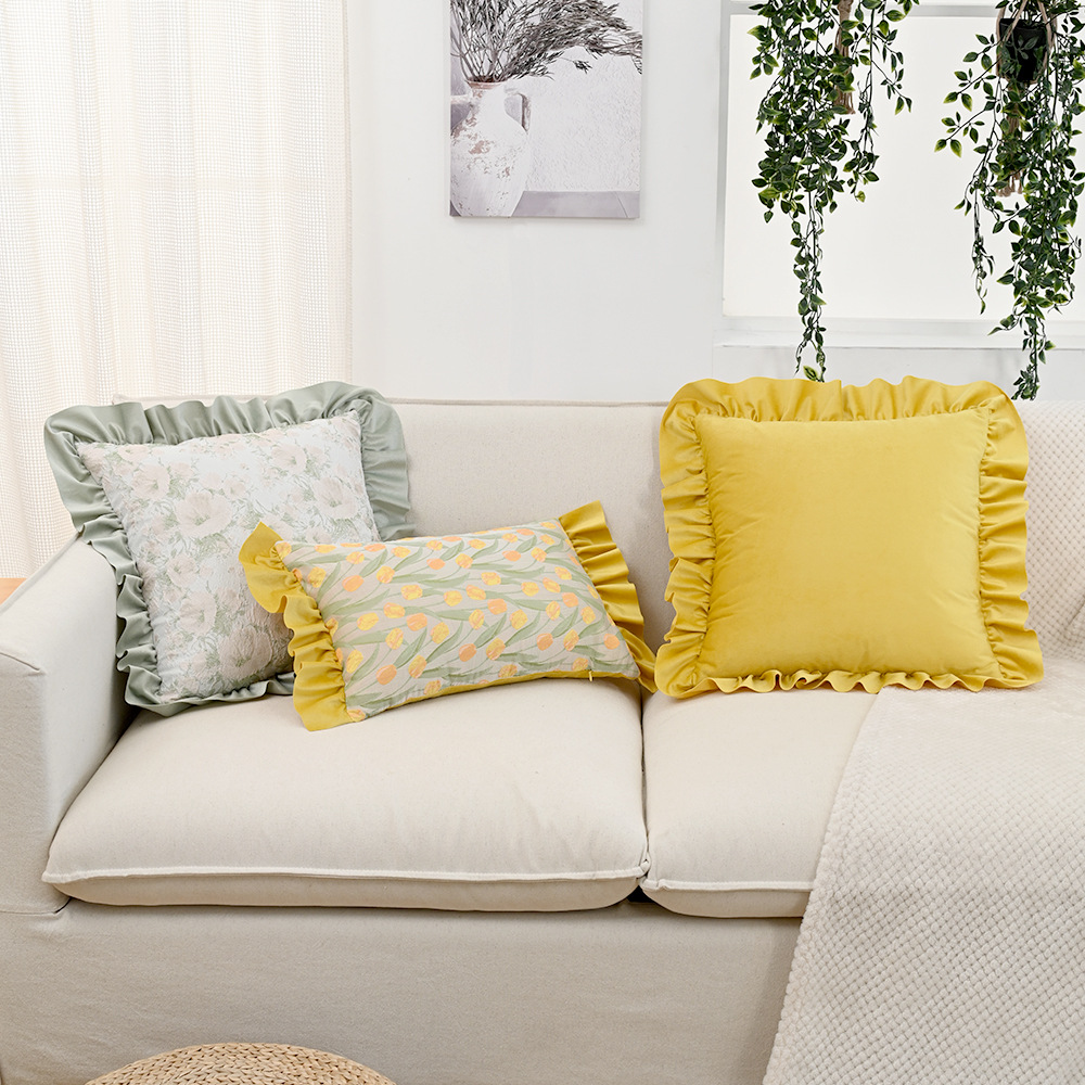 美式复古ins沙发抱枕靠垫靠背垫客厅床头靠枕现代轻奢提花