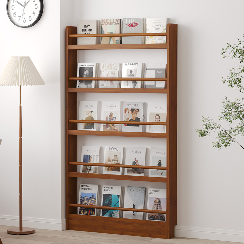 门后窄缝书架落地靠m墙多层置物架杂志书刊架绘本架儿童书柜省空