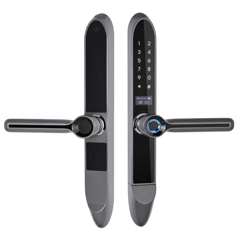 大门庭院防水防冻指纹锁户外电子密码锁断桥铝铁艺智能家居门锁促