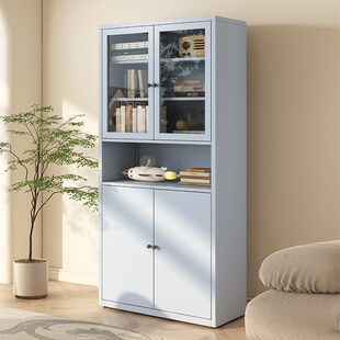 铁艺书柜中空彩色置物柜客厅靠墙收纳柜储物柜儿童玩具展示陈列柜