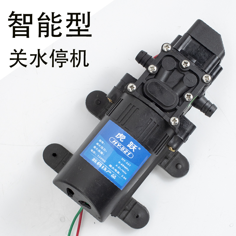 12V农用电动喷雾器水泵隔膜泵智能高压自吸泵大功率打药机马达小