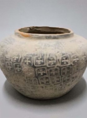 仿古陶器 汉代双系罐 灰陶罐 中式摆件 花器宾馆酒店装饰古物仿制