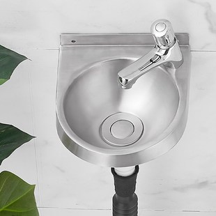 简易不锈钢洗手盆小户型卫生间挂墙式小号面盆小尺寸迷你洗脸盆