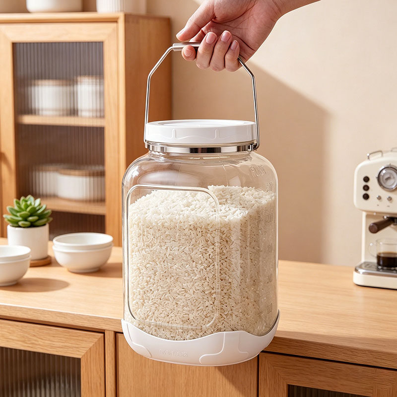 玻璃食品级大口径防虫防潮米桶