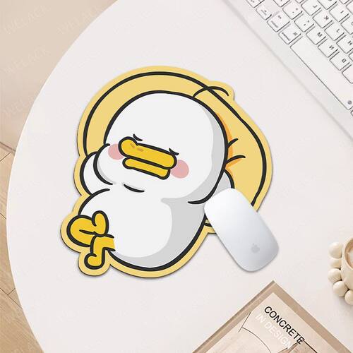 可爱躺倒鸭小号鼠标垫电脑软垫