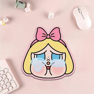 可爱卡通哭娃鼠标垫高颜值女生加厚书桌垫学生笔记本防水耐脏垫子