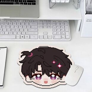 恋与深空像素风鼠标垫Q版小号女生可爱加厚桌垫笔记本耐脏软垫子