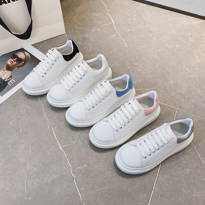 真皮小白鞋厚底运动鞋增高大码女鞋41-44情侣休闲百搭系带板鞋,女鞋,时尚休闲鞋,淘宝优惠券,粉丝福利购,淘宝优惠卷