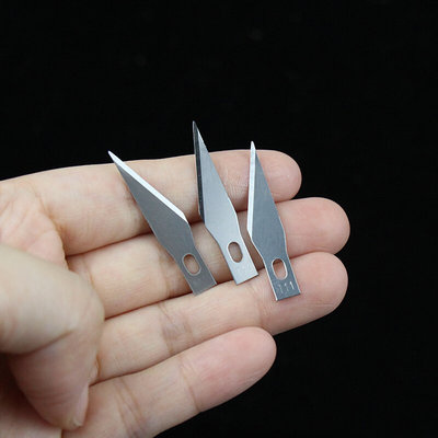 雕刻刀笔刀美工刀片盒装300片加厚0.5mm厚度手工剪纸尖刀片平口刀