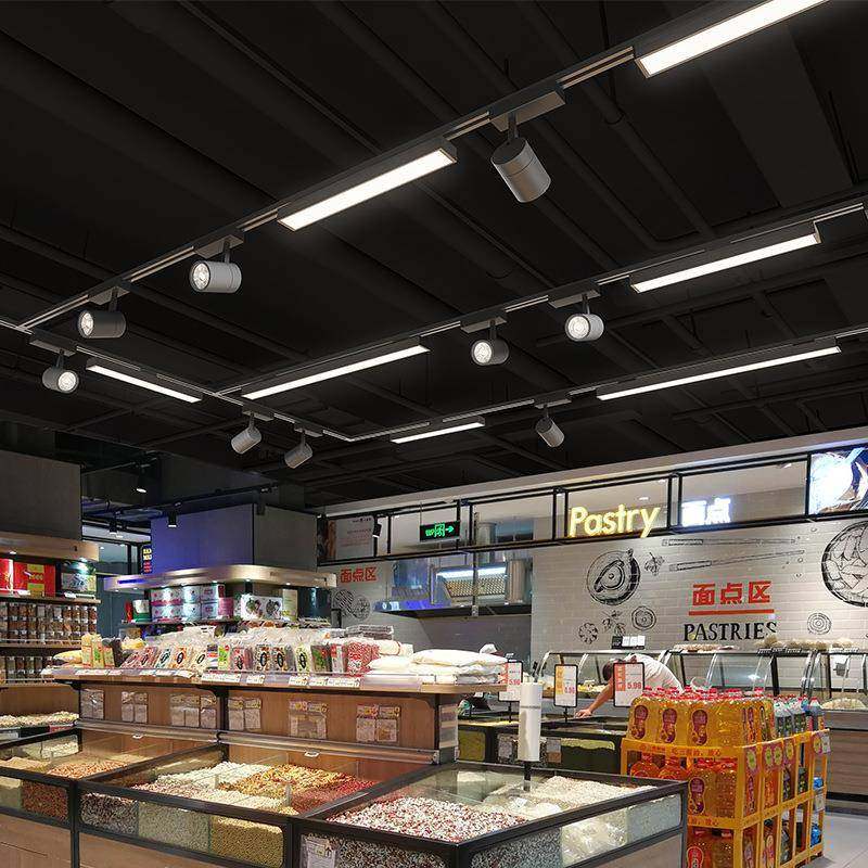 长条补光轨道灯服装店铺商用明装射灯散光灯泛光长条灯线条灯
