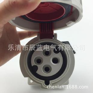 E冷柜集装 3h3P 箱冷藏车发电机专用插座440V 防水插座32A IP67欧式