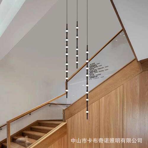 西班牙dew设计师吊灯现代极简别墅loft挑高复式楼客厅餐厅楼梯灯