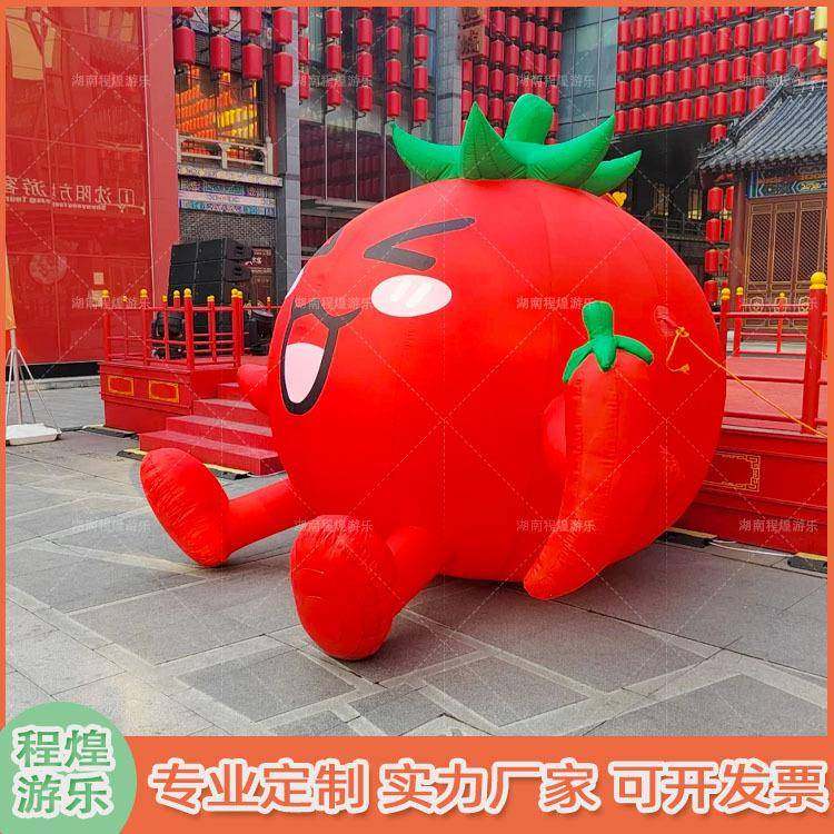 充气草莓人偶辣椒气模卡通水果拱门气球夏季模型桃子行走商场美陈
