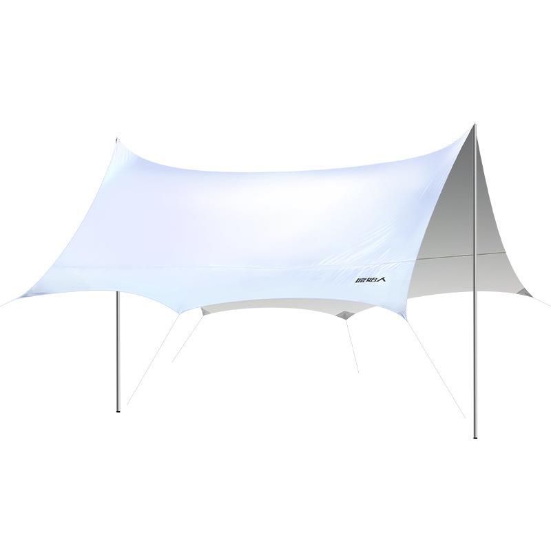 原始人涂银天幕帐篷户外专业涂层沙滩遮阳棚桌椅露营装备全套