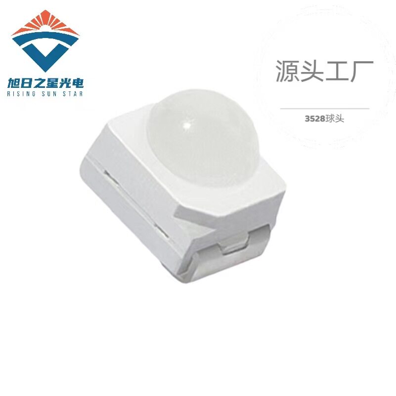 3528球头灯珠30/60度红黄白光