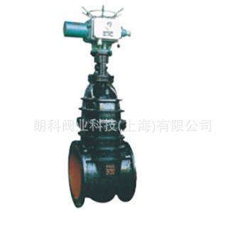 上海朗科阀业生产铸铁低压闸阀系列Z945T-10电动铸铁闸