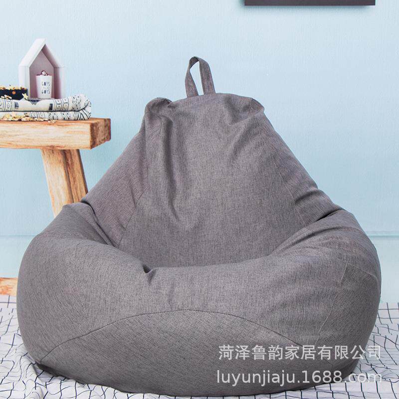 新款懒人沙发豆袋网红客厅卧室榻榻米脚蹬凳棉麻布艺坐垫懒人椅