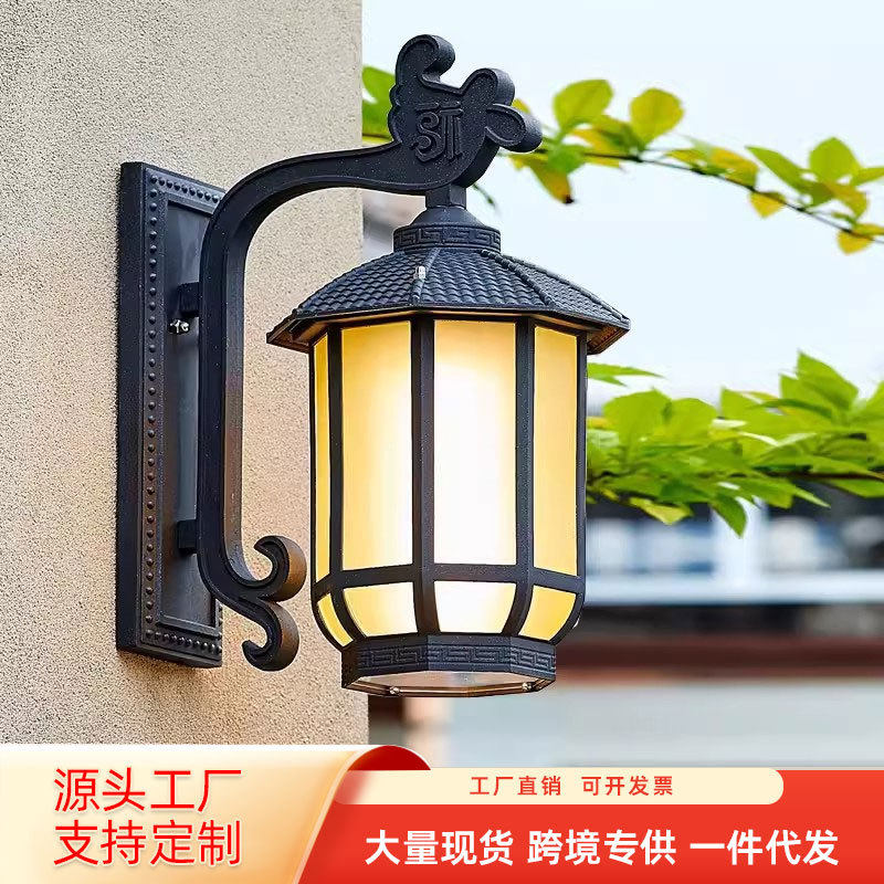 户外壁灯防水庭院门头墙上灯别墅室外阳台极简长条壁灯门口外墙灯