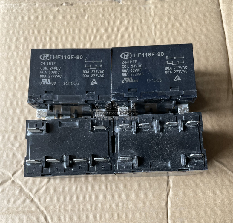 拆机宏发继电器HF116F-80-24-1HTF 常开 6脚 80A