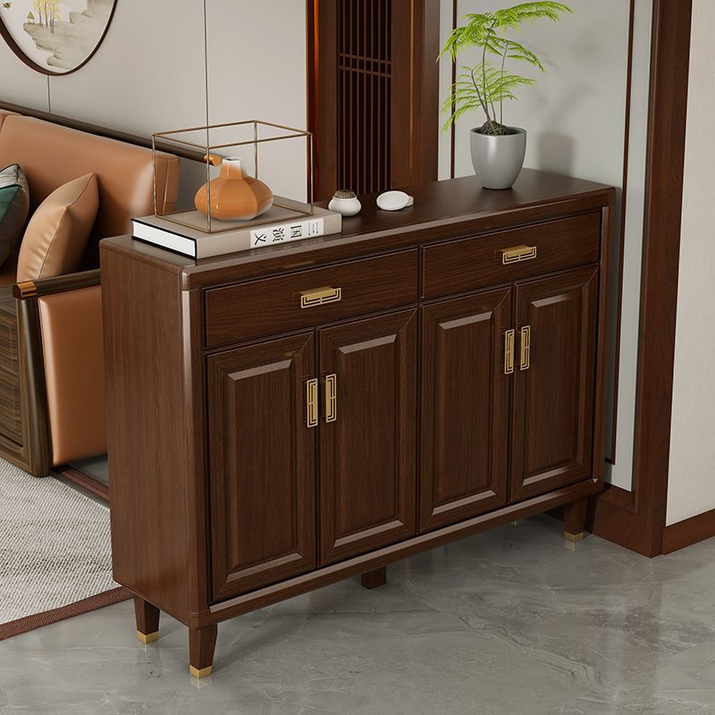 全实木中式玄关入户多功能鞋柜