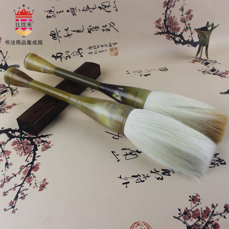 大号熊毫毛笔 榜书 泼墨国画狼 兼毫抓斗笔 厂家批发软笔书法抄经