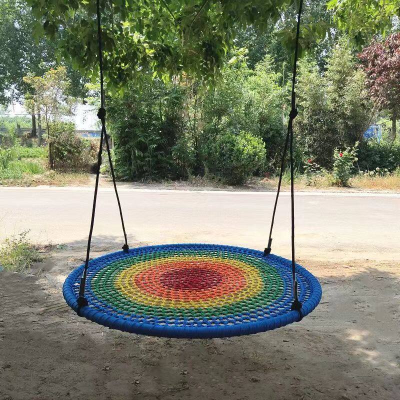 鸟巢窝秋千户外儿童秋千景区幼儿园游乐场多人大圆盘秋千吊床