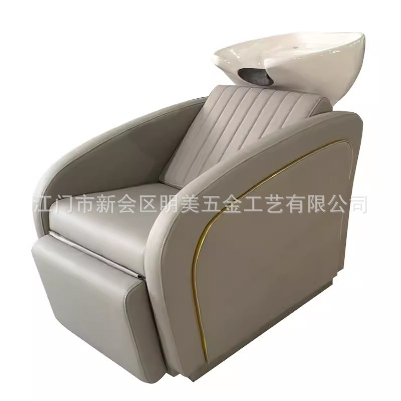 发廊专用美发椅理发店用洗头床陶瓷盆半躺式冲水床