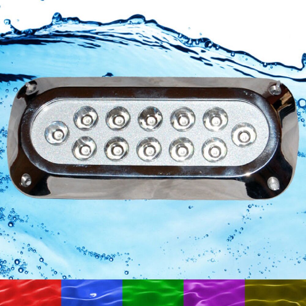 LED船用游船用水下灯TDF0236W100%水方形水底水下灯12X3RGB