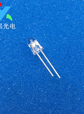 led发光二极管短脚5mm蜡烛黄色灯珠 f5蜡烛黄闪灯 黄光