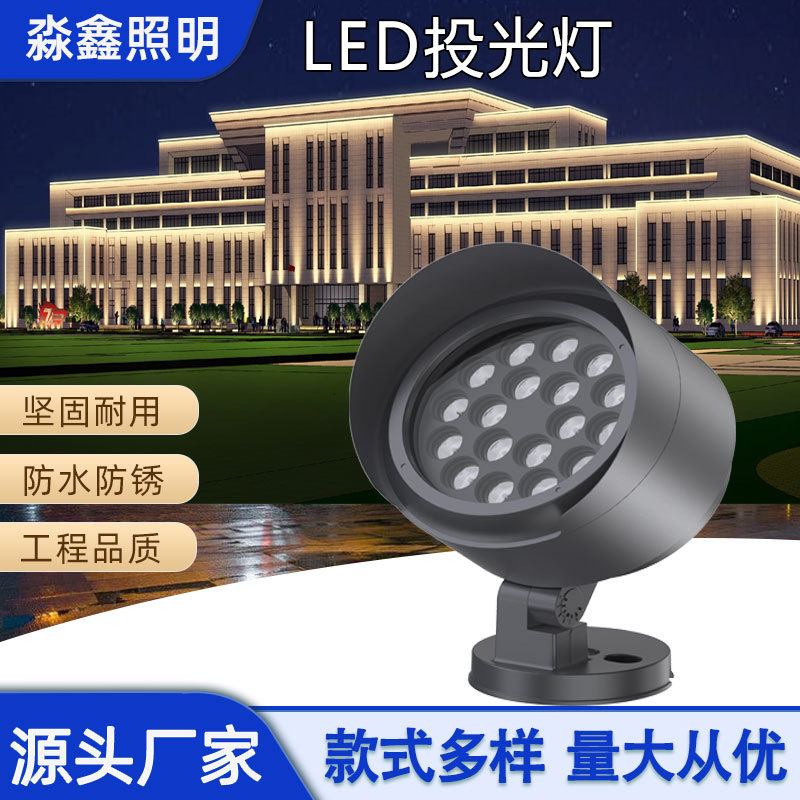 户外防水LED投射灯地插式亮化