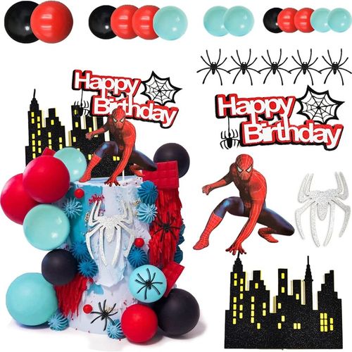 网红Spiderman Theme Cake Decorations Super Hero Avengers Hul-封面