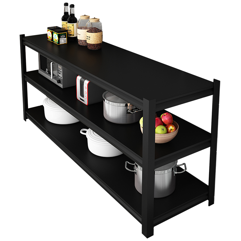 厨房置物架收纳储物架家用储藏室落地金属层大柜子锅具电器架子